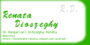 renata dioszeghy business card